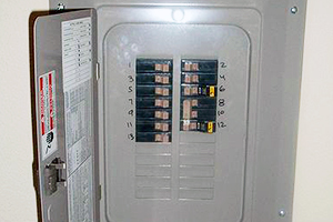old electrical panel