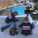 roof lighting installation crew