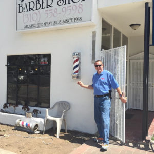 barber shop pole sign install