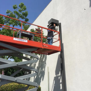 commercial parking lighting install