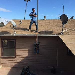 roof electric panel installation