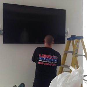 Wall TV installation