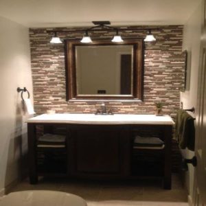 bathroom vanity lighting install